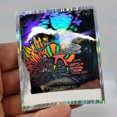 Vtg Scholastic Holographic Sticker Honey Bee Flower Please Return To Book Plate