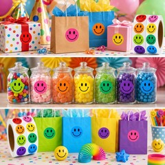 1000PCS Multi Color Smiley Face Stickers 1 Inch 2 Rolls