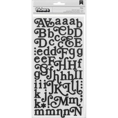 Soho Garden Thickers Alphabet Stickers Glitter Foam Boho/Black