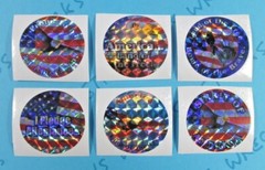 Prismatic Patriot American Flag Round Sticker Mod Lot Of 6