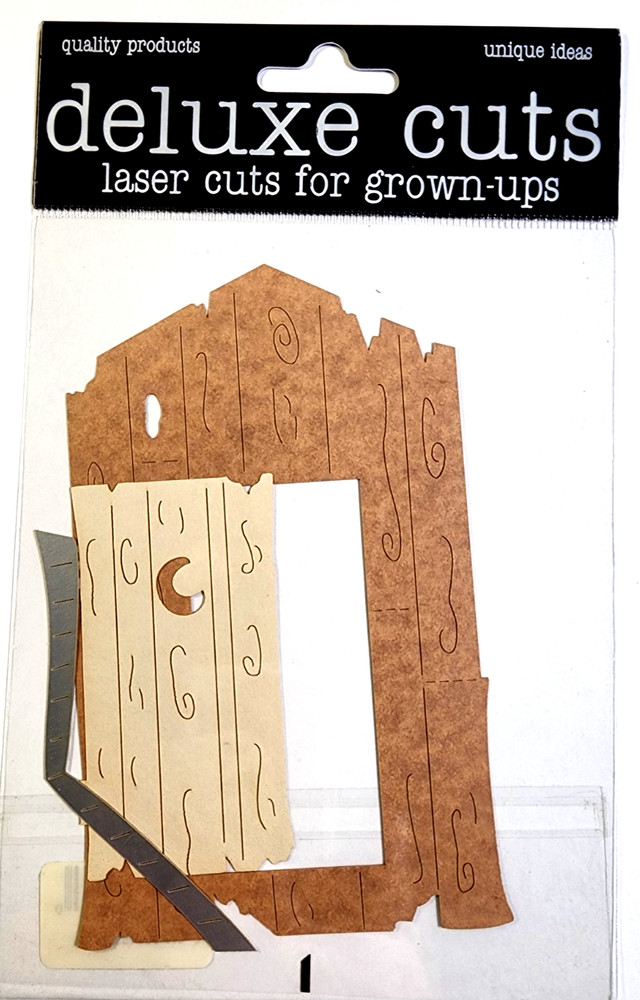 DIY Outhouse Tin Roof Half Moon Laser Cut Paper Die Cut Scrapbook Journal 3×5