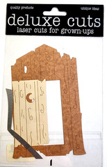 DIY Outhouse Tin Roof Half Moon Laser Cut Paper Die Cut Scrapbook Journal 3×5