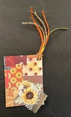 #2704 Fall Scarecrow Handmade Ephemera Embellishment Set Tags Clusters Corners