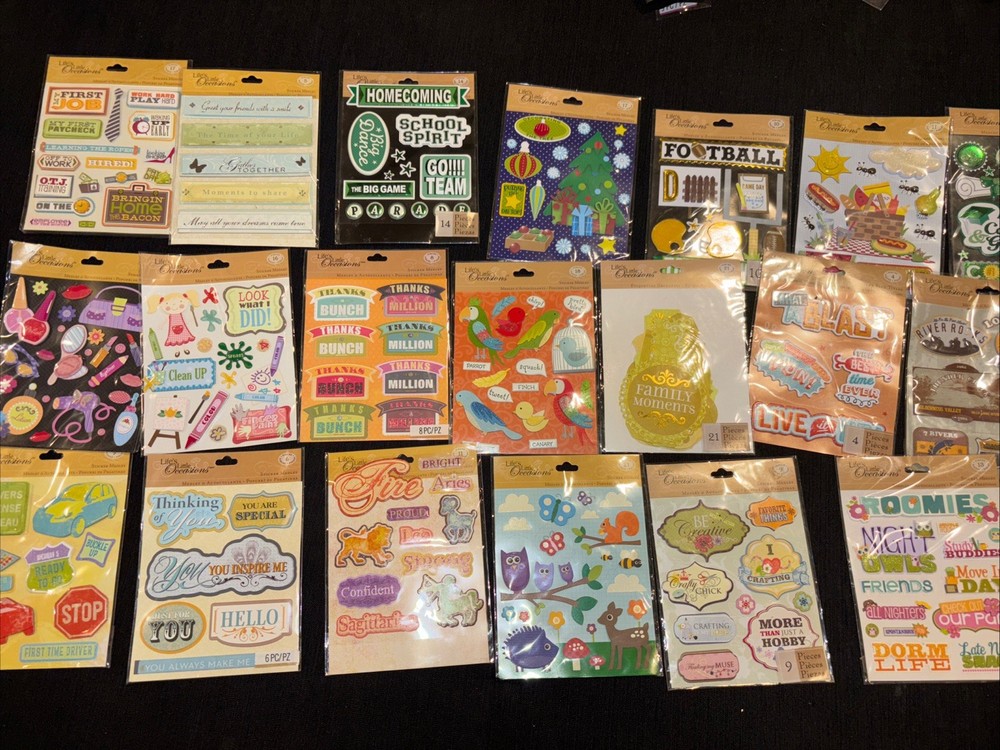 Life’s Little Occasions-20 Packs-Sticker Medley-NEW- most are dimensional