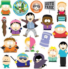 SOUTH PARK CHARACTER DIE CUT VINYL 50 CT STICKER PACK