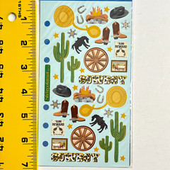 Stickopotamus Coyboy Binder Stickers Hat Cactus Boots Western Vintage