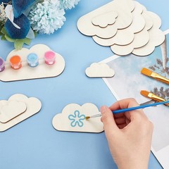 OLYCRAFT 36pcs 3 Sizes Unfinished Wood Slices Wood Color Cloud Shape Wooden P…