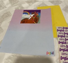 Vintage Lisa Frank Sticker Sheet S247 And 1 Stationery Sheet