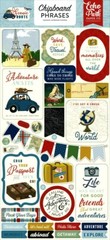 Scenic Route Adventure Travel World Memories Passport Echo Park Chipboard Phrase