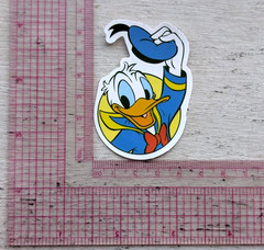 Disney Mickey Mouse Donald Duck Blue Hat Red Bowtie Sticker Yellow 1Pc
