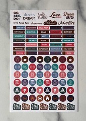 Assorted Planner Stickers-Labels – Motivational, months, appointments, icons.
