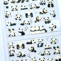 Kawaii Panda Schedule Sticker Sheet Planner Diary Japan Made