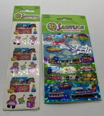 Sandylion Prismatic Transportation Stickers Cars, Planes, Boats & Toys