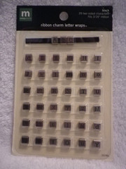 2004 Making Memories 3/16″ Ribbon Charm Letter wraps 39 letters Black #25780