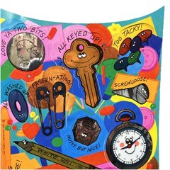 Vintage Hallmark Stickers Key Coins Penny Thoughts Tacks Love Ya Two Bits 1983