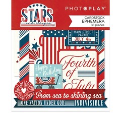 Crafts Ephemera Die Cuts Stars Stripes July 4th God Bless USA Sea to Shining Sea