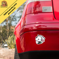Bearly Awake Sticker, Cute Panda Decal, Kawaii Animal Vinyl Sticker, waterproof