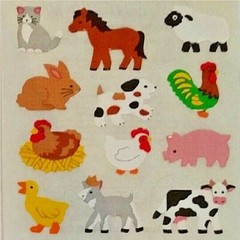Sandylion Sticker -Mini Farm Animal -1 strip (3 Mod) -10904
