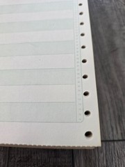 Vintage Green Bar Continuous Computer Paper 14-7/8″ x 11″ – 100 Sheets – 76 Line