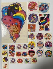 HUGE VINTAGE LOT! 1980s LISA FRANK STICKERS!! INCLUDES JUMBO STICKER!!