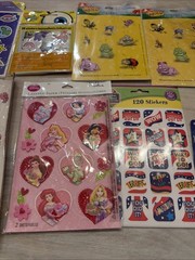 Lot Of Vintage Stickers Space Princess Sponge Bob Construction Etc