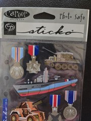 Retired Sticko US Marines Dimensional Stickers Military Veteran Craft Pack Vtg