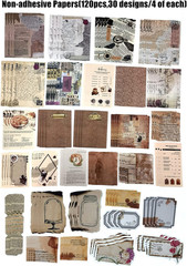 260PCS Vintage Journaling Scrapbooking Supplies Scrapbook Sticker Paper Ephemera