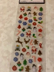 CHRISTMAS PAPER CRAFTS 3D CHRISTMAS MINI EPOXY STICKERS 52 PCS