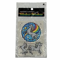 Sticker-Sticker Unicorn Prism Holo Rainbow Foil Decal Sheet Vintage 80s New