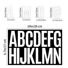 24 Sheets 384 Pcs Vinyl Letter Stickers,3 inch Self-Adhesive Alphabet Numbers St