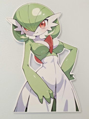 Gardevoir sticker, anime girl laminated glossy vinyl Pokemon