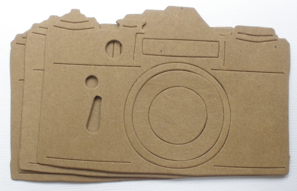 {3} ViNTAGE CAMERA – Bare Unfinished Chipboard Die Cuts – 3″ x 4.5″