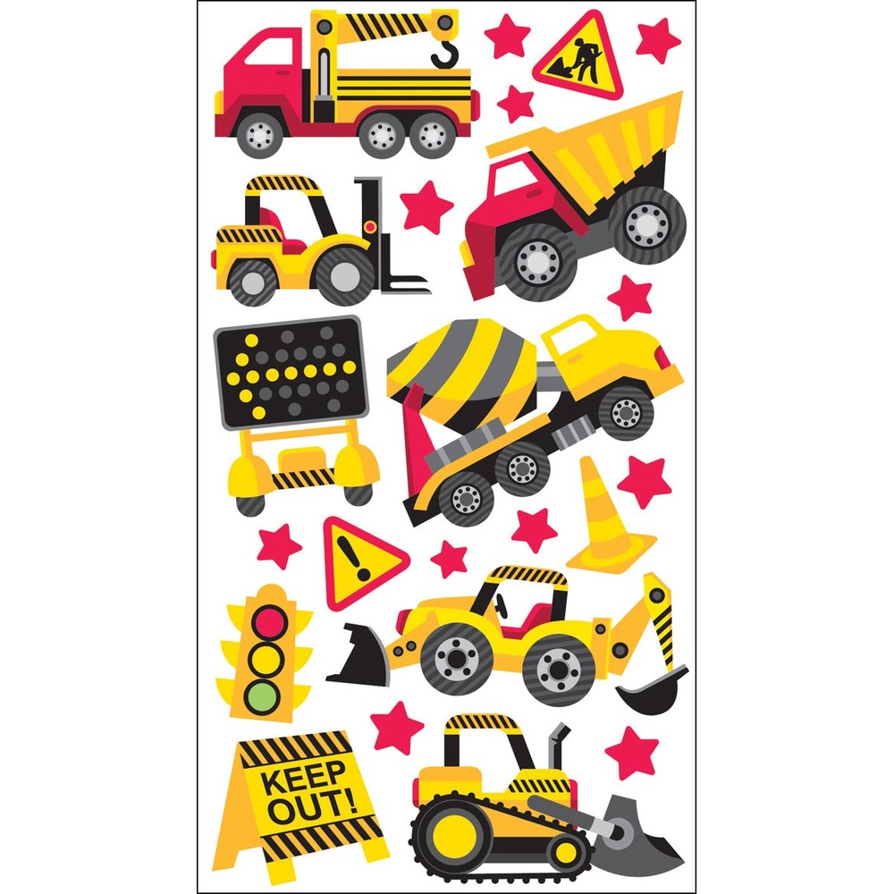 Sticko CONSTRUCTION ZONE Dimensional Stickers – 23 pcs