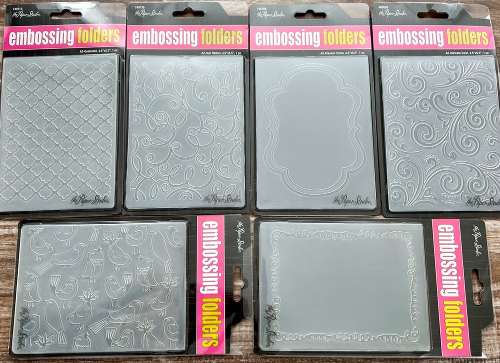 🐝 Great EMBOSSING FOLDER LOT Background border Designs flower bird occasions et