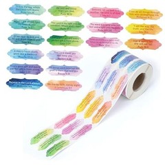 1400Pcs Bible Verse Sticker Scripture Inspirational Label Self Multicolor