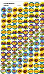 5 Sheets Praise Mini Reward 500 Scrapbook Stickers!! SUPER WORDS! WOW! Yes! HOT!