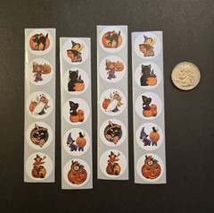 20 CUTE VINTAGE STYLE HALLOWEEN STICKERS/SMALL RETRO STYLE FALL AUTUMN STICKERS