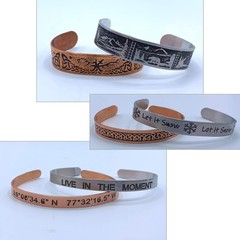 Bracelet Stamping Kit – Aluminum & Copper Blanks w/Bending Bar for Jewelry St…