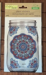 Crafter’s Square Boho Mandala Glass Stickers – Lot of 2