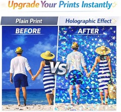 36 Sheets Holographic Sticker Paper Holographic Clear Vinyl Self Adhesive Waterp