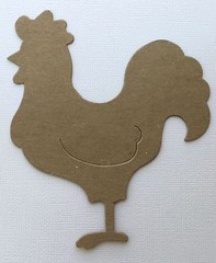 (4) *ROOSTER* Farm Barnyard Animal – Bare Unfinished Chipboard Die Cuts 4 3/4″