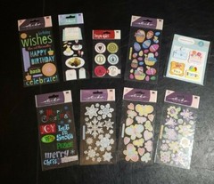 Scrapbooking Stickers – YOU CHOOSE – Holidays/Winter/Birthdays – Sticko Jolee’s