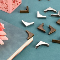 22mm Metal Book Corners – 100pcs Decorative Photo Album Protectors, Silver Tone