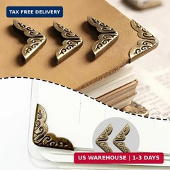100Pcs 15Mm / 3/5″ Bronze Metal Book Corner Protectors, Vintage Photo Corner Pro