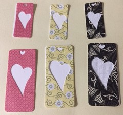 HEART TAG Die-Cuts(12pc)Comes In 2 Sizes(1-1/4″x 1/2″)&(7/8″x 2″)Card Making•