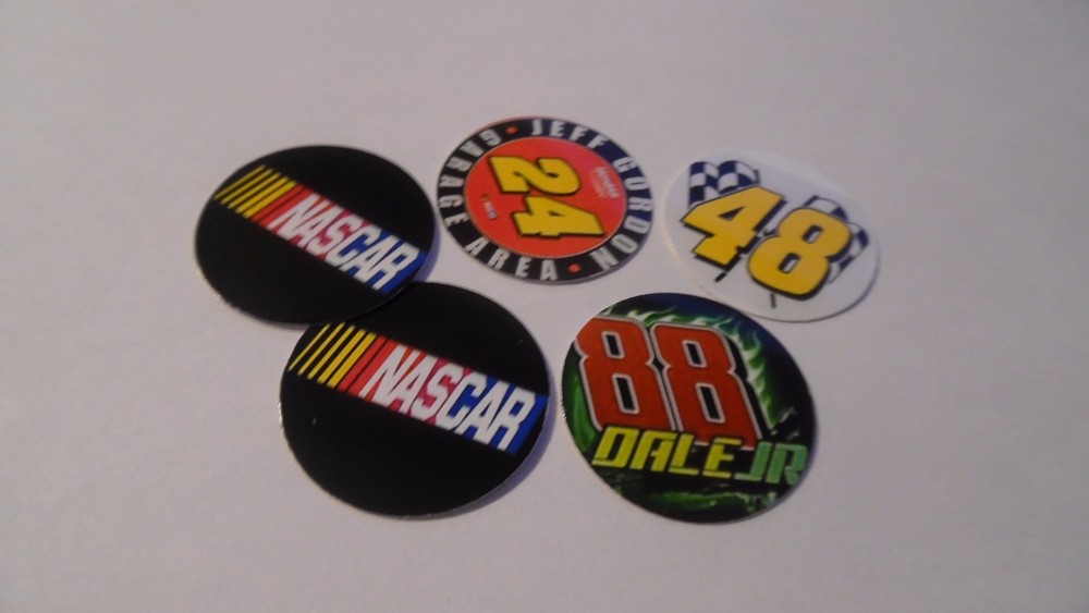 Pre Cut One Inch Bottle Cap Images Nascar Free Shipping