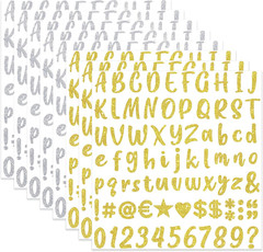 648 Pieces 1 Inch Glitter Letter Stickers Self Adhesive for Crafts & Decor