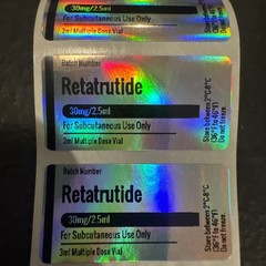 Customizable Holographic Peptide Vial Labels for 3ml Vials- Set of 20 labels!