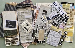 Large Lot of Neutrals Scrapbooking Stickers & Paper 30+ Pgs Paper Studio 112 Etc