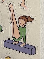 GYMNASTICS Stickers (22pc) Frances Meyer•Competition￼•Trophy•Olympics￼•Beam•Star